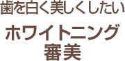ホワイトニング審美